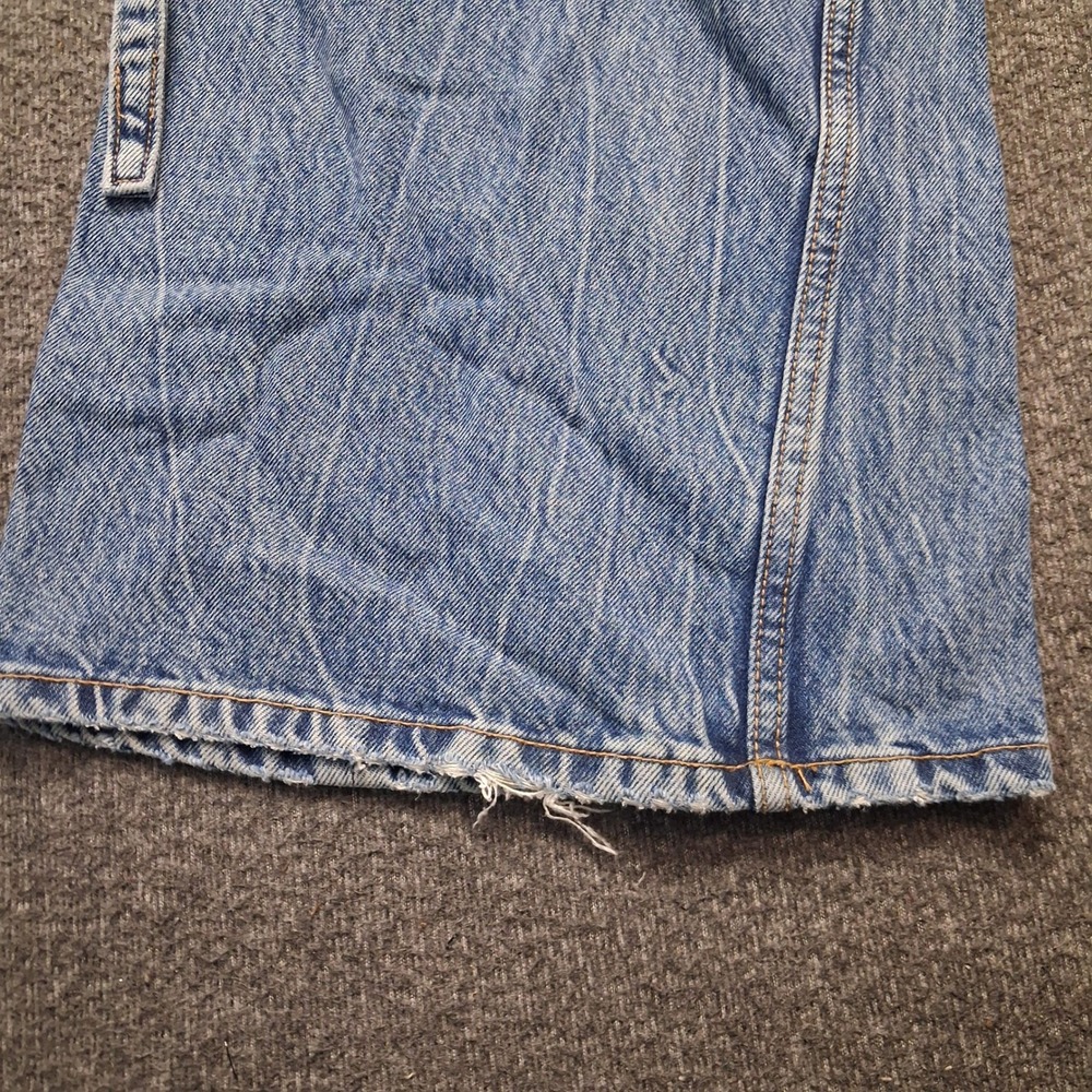 Zara Light Wash Blue Baggy Wide Leg Cargo Jeans Multi Pocket Straps Size 30 / 8 - Picture 13 of 14